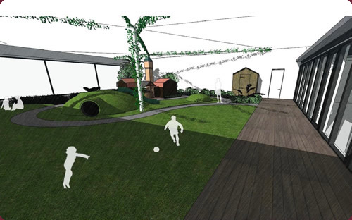 outdoor area architects model